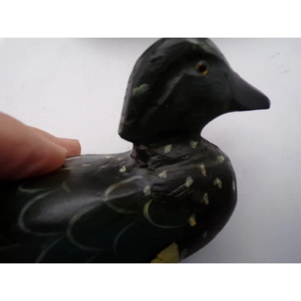 Vintage Hand Painted Wooden Duck Decoys Set Of‎ Two Rustic Farmhouse Decor Read